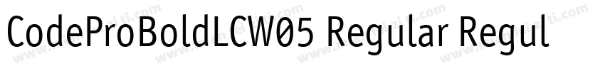 CodeProBoldLCW05 Regular Regular字体转换